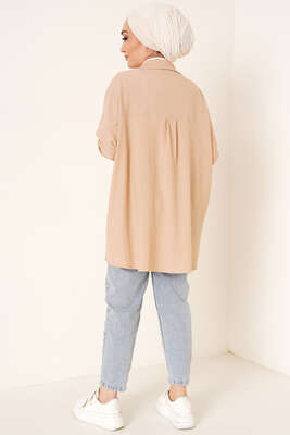 Bürümcük Salaş Gömlek Bej - Gömlek