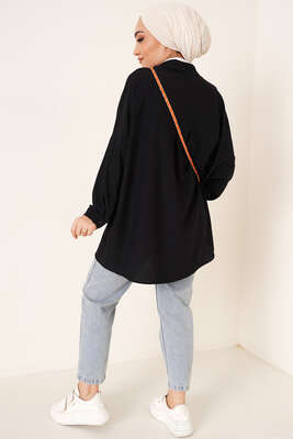 Bürümcük Salaş Gömlek Siyah - Gömlek