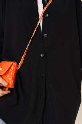 Bürümcük Salaş Gömlek Siyah - Gömlek