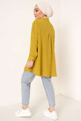 Bürümcük Salaş Gömlek Yağ Yeşili - Gömlek