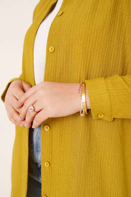 Bürümcük Salaş Gömlek Yağ Yeşili - Gömlek