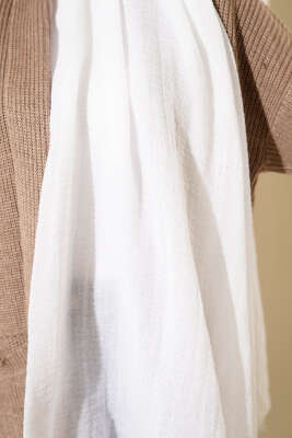 Bürümcük Soft Şal Beyaz - Başörtüsü