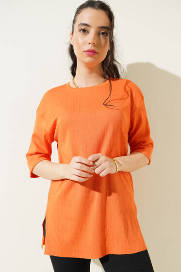 Bürümcük Tshirt Oranj - Kadın Giyim Modelleri