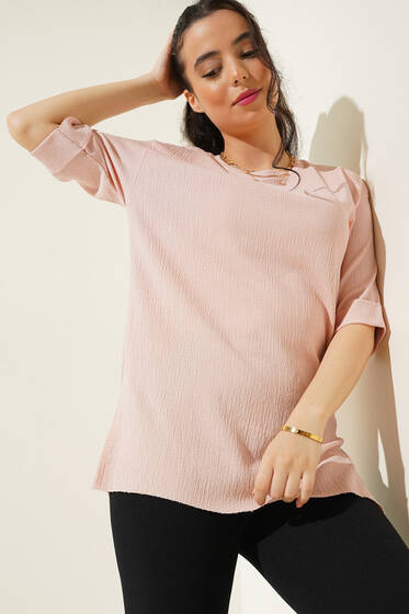 Bürümcük Tshirt Pembe - Kadın Giyim Modelleri
