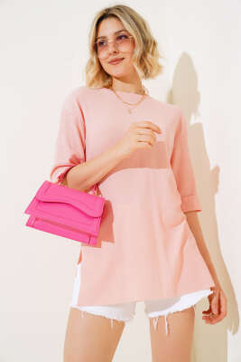 Bürümcük Tshirt Somon - Kadın Giyim Modelleri