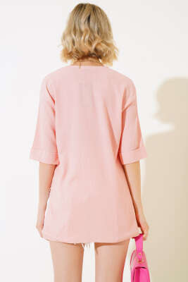 Bürümcük Tshirt Somon - Kadın Giyim Modelleri