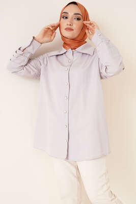 Buton Düğmeli Gömlek Gri - FİXAY