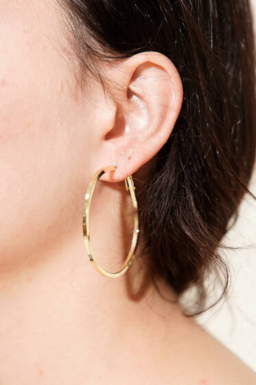 Büyük Boy Halka Küpe Gold - Küpe