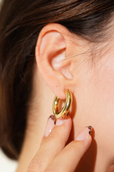 Büyük Halka Küpe Gold - Küpe