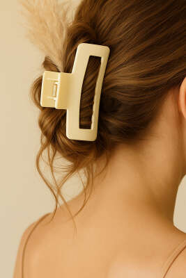 Büyük Kare Mandal Toka Krem - Toka