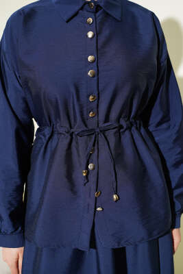 Büzgü Detaylı Paraşüt İkili Takım Lacivert - İkili Takım