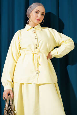 Büzgü Detaylı Paraşüt İkili Takım Sarı - İkili Takım