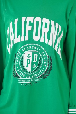 California Baskılı Yeşil Tunik - Thumbnail