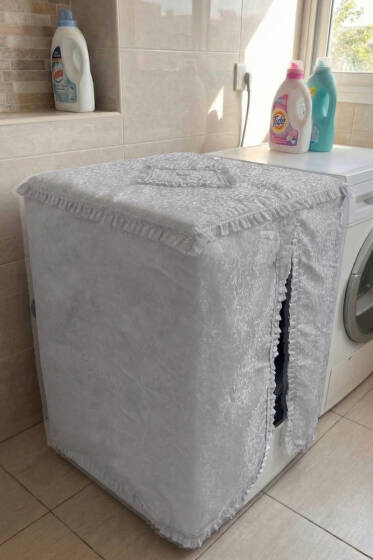 Çamaşır Makinesi Örtüsü Gri - Çamaşır Makinesi Örtüsü