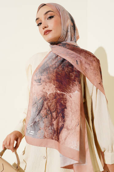 Camel Serisi Soft Şal Asorti 7 - Başörtüsü