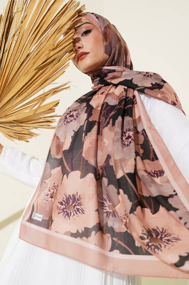 Camel Serisi Soft Şal Asorti 9 - Başörtüsü