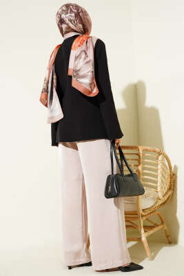 Çapraz Düğmeli Vatkalı Blazer Ceket Siyah - Ceket