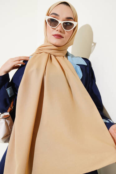 Cazz Düz Şal Kum Bej - Başörtüsü