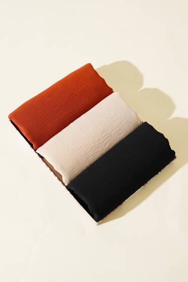 Cazz Serisi 3'lü Şal Seti Asorti 10 - Düz Şal Seti