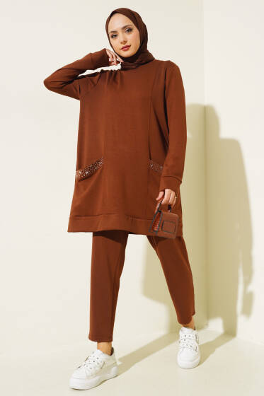 Cebi Taş Süslemeli İkili Takım Kahve - İkili Takım