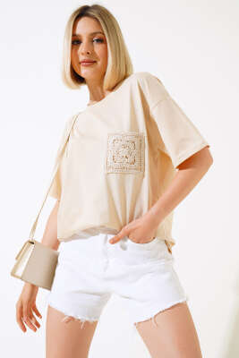 Cebi Trikolu T-shirt Bej - ADYES