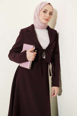 Ceketli Bağlamalı İkili Takım Burgonya - İkili Takım