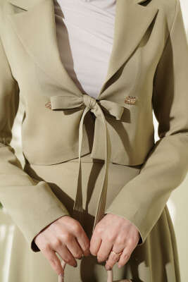 Ceketli Bağlamalı İkili Takım Çağla Yeşili - İkili Takım