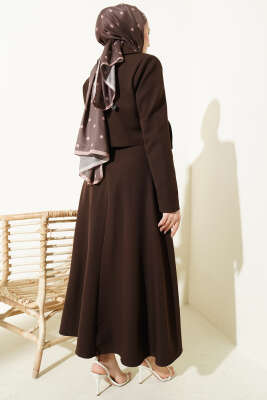 Ceketli Bağlamalı İkili Takım Kahve - İkili Takım