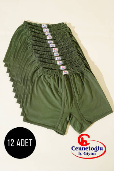 Cennetoğlu 12'li Erkek Paçalı Boxer Haki - Cennetoğlu