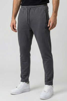 Cep Fermuarlı Erkek Eşofman Alt Füme - DYNAMO