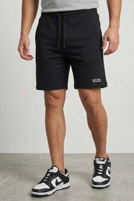 Cep Fermuarlı Erkek Şort Siyah - DYNAMO