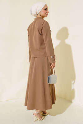 Cep Kapak Detaylı İkili Takım Latte - 500-700 TL Ürünler