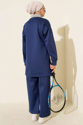 Cep Kapak Detaylı Scuba İkili Takım Lacivert - Scuba Ürünler