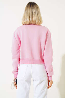 Cep Kapaklı Çıtçıt Düğmeli Kısa Ceket Pembe - Kadın Giyim Modelleri