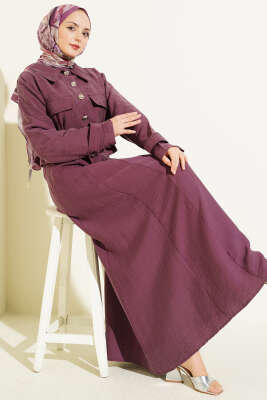 Cep Kapaklı Kuşaklı Tensel Jile Takım Gül Kurusu - MUSTİ