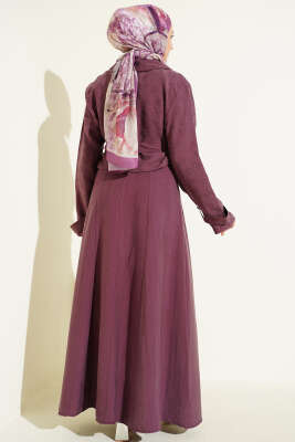 Cep Kapaklı Kuşaklı Tensel Jile Takım Gül Kurusu - İkili Takım