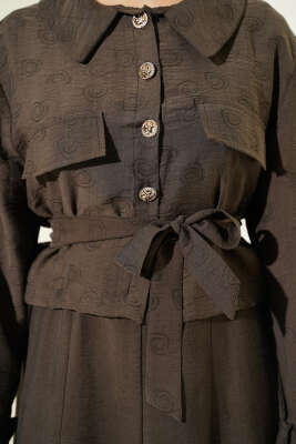 Cep Kapaklı Kuşaklı Tensel Jile Takım Vizon - İkili Takım