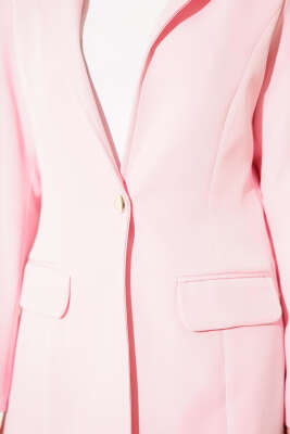 Cep Kapaklı Tek Düğmeli Blazer Ceket Pembe - 700-1000 TL Ürünler