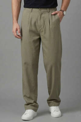 Cepli Bol Modal Kumaş Pantolon Haki - GİESTO