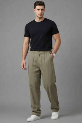 Cepli Bol Modal Kumaş Pantolon Haki - Erkek Pantolon