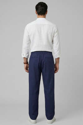 Cepli Bol Modal Kumaş Pantolon Lacivert - Erkek Pantolon