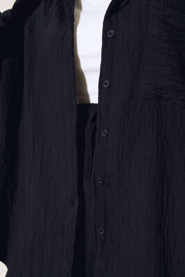 Cepli Çizgi Desen Takım Siyah - İKİLİ TAKIM