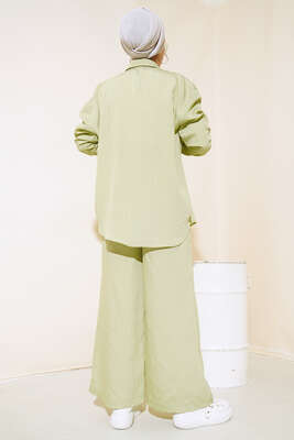 Cepli Çizgi Desen Takım Yeşil - İKİLİ TAKIM