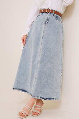 Cepli Denim Etek Kot Mavisi - FİXAY