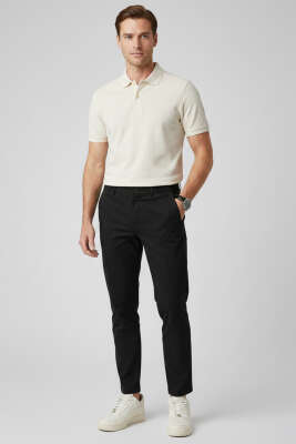 Cepli Erkek Kumaş Pantolon Siyah - Erkek Pantolon