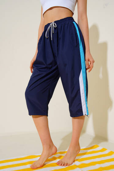 Cepli Kapri Şort Mayo Koyu Lacivert - Deniz Şortu