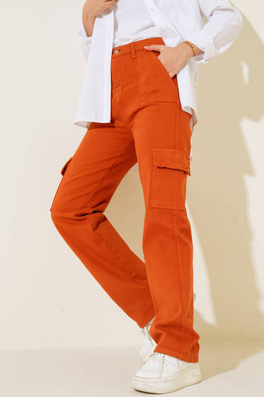 Cepli Kargo Pantolon Kiremit - Pantolon