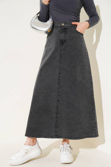 Cepli Kot Etek Füme - Uzun Etek