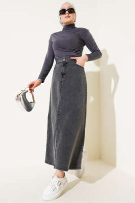 Cepli Kot Etek Füme - Uzun Etek