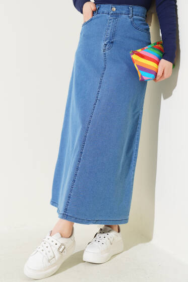 Cepli Kot Etek Mavi - Etek